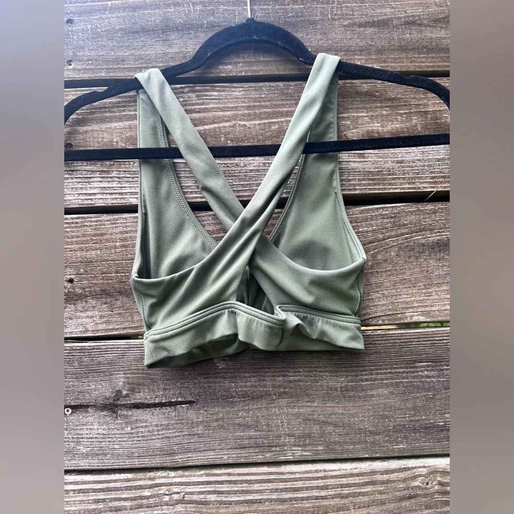 Aerie & Victoria’s Secret Sport Workout Set Sage Green Leopard Print Pockets - Picture 9 of 16
